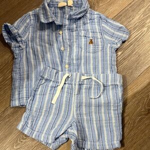 GAP Blue and White Striped Kids Matching Set